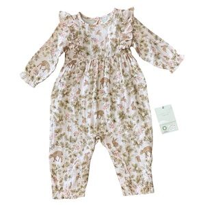 NWT ELEGANT BABY ORGANICS Woodland Print Muslin Jumpsuit